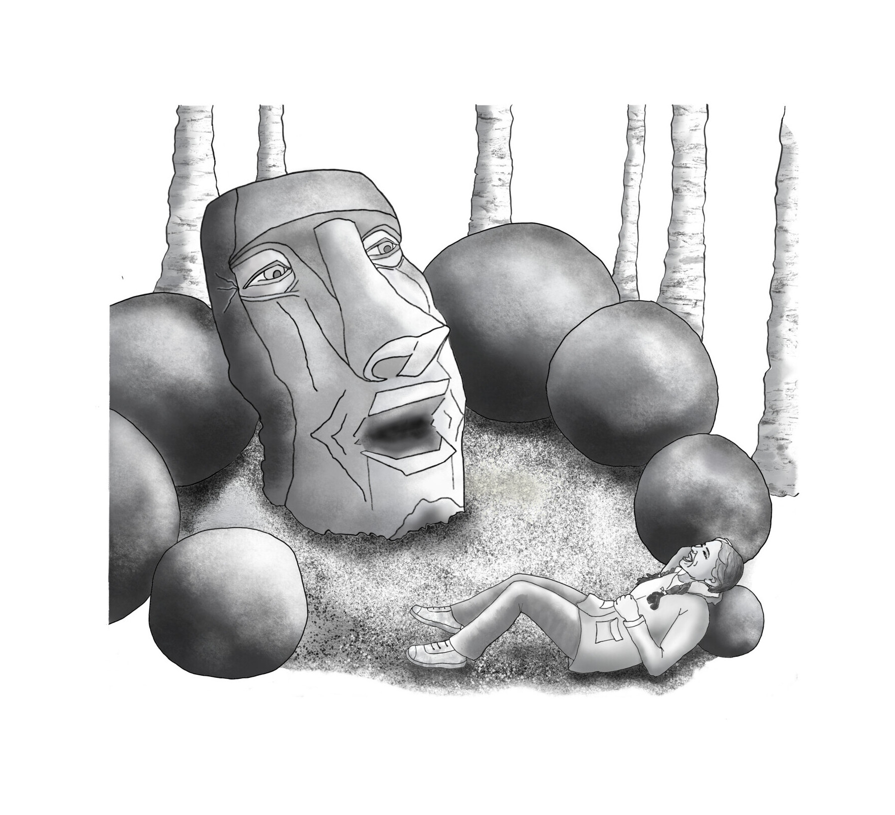Losing My Head, illustration from The Storm King by Angela Beekers-Uberoi