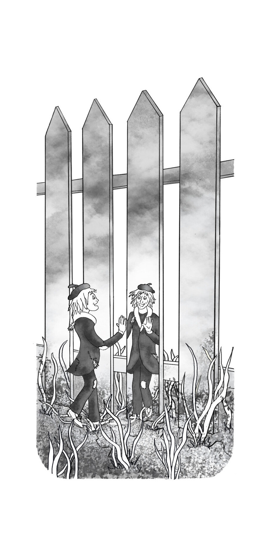 Mirror Fence, illustration from The Storm King by Angela Beekers-Uberoi