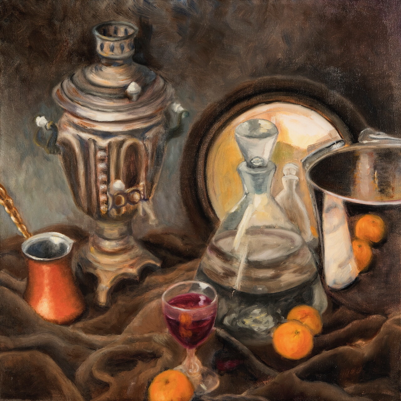 Reflecting Surfaces, oil on canvas painting by Angela Beekers-Uberoi