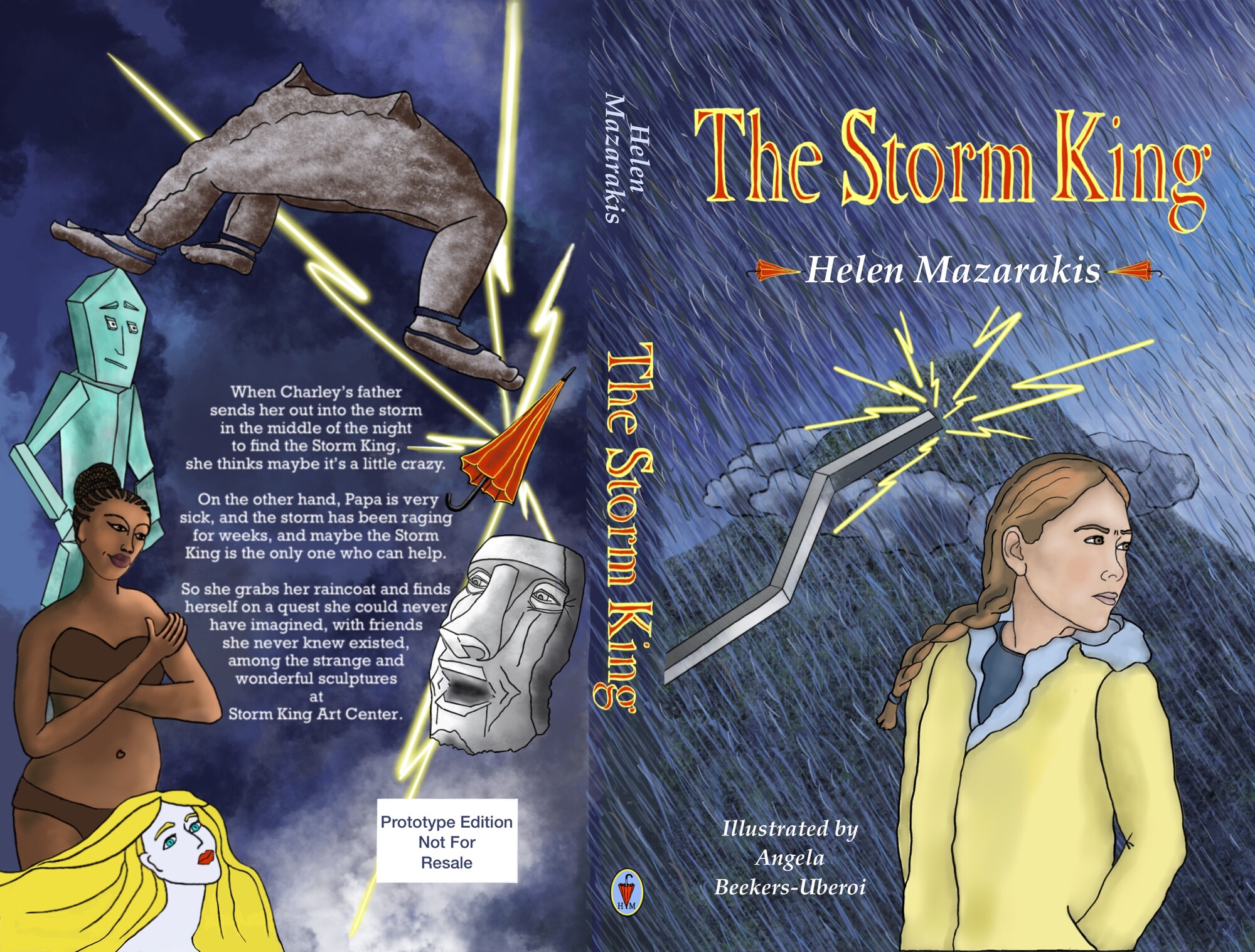 The Storm King full wraparound cover: back, spine, and front